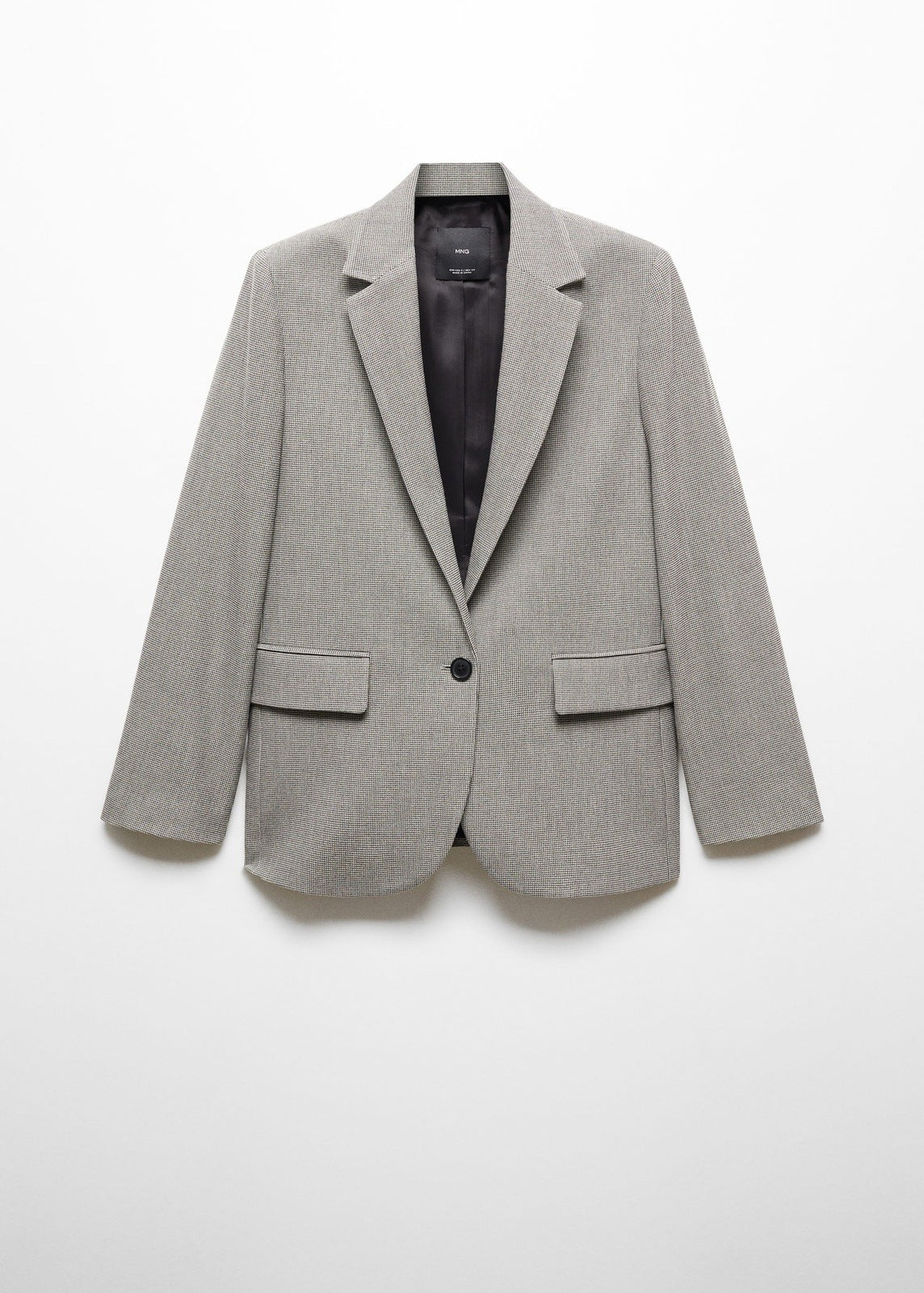 Lapels Houndstooth suit blazer