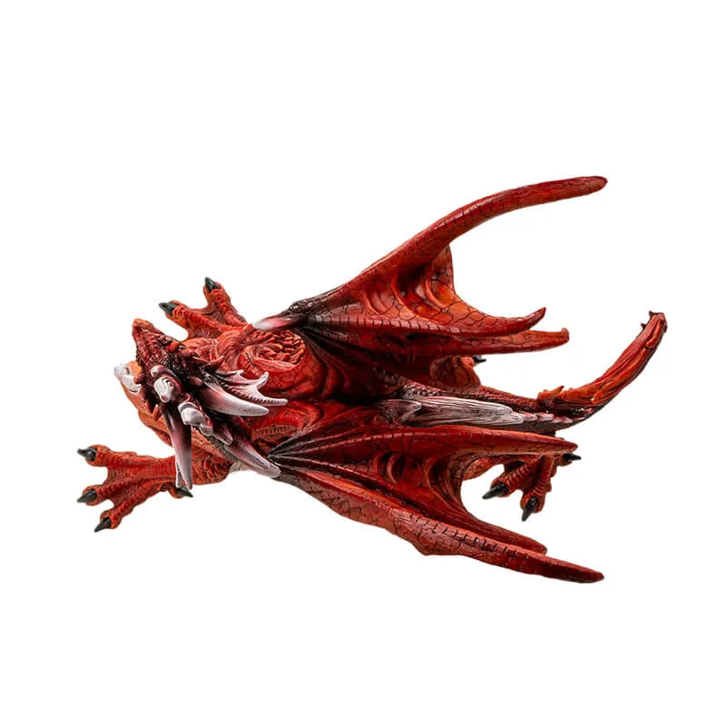 Large Standing Red Dragon Figurine