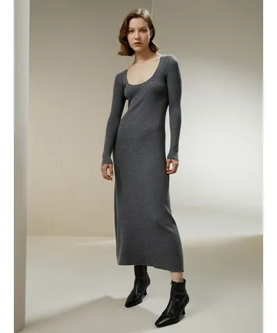 Lilysilk Merino Wool Slim Fit Sweater Dress for Women