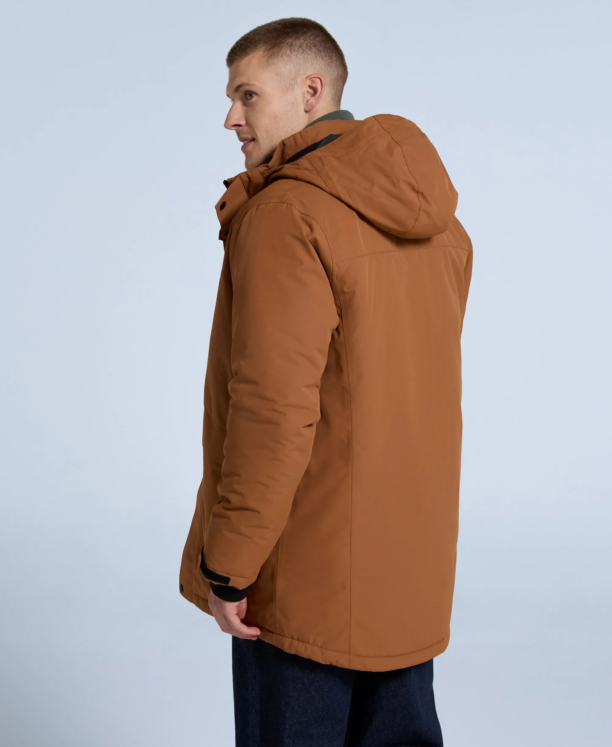 Lisbon Mens Waterproof Parka - Brown