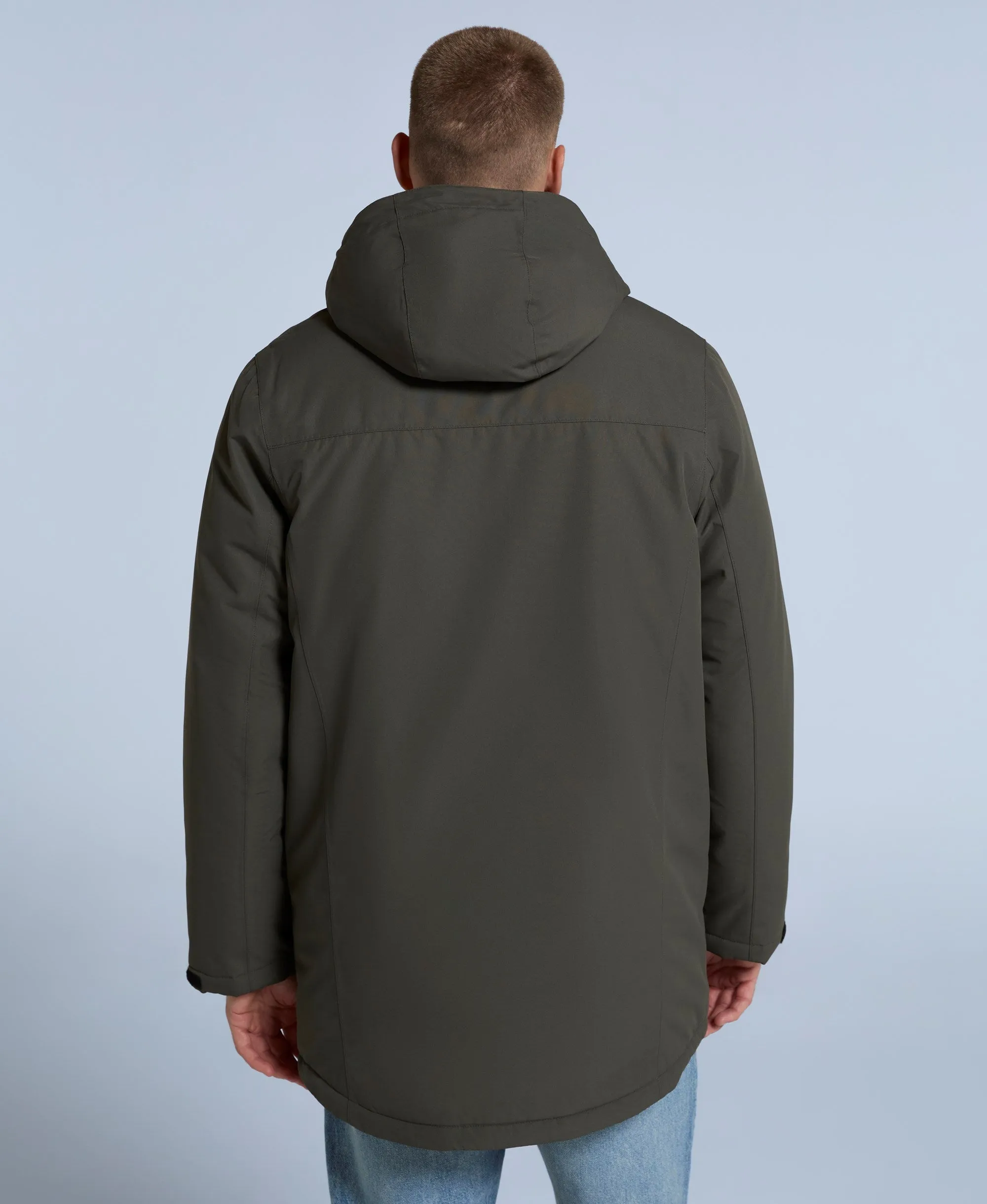 Lisbon Mens Waterproof Parka - Dark Khaki