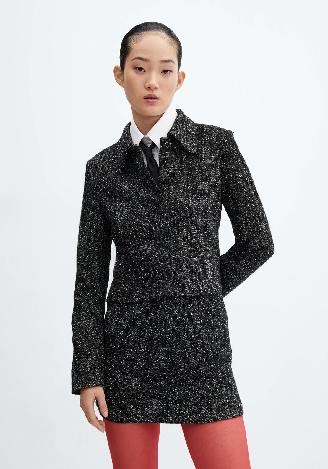 Marbled tweed jacket