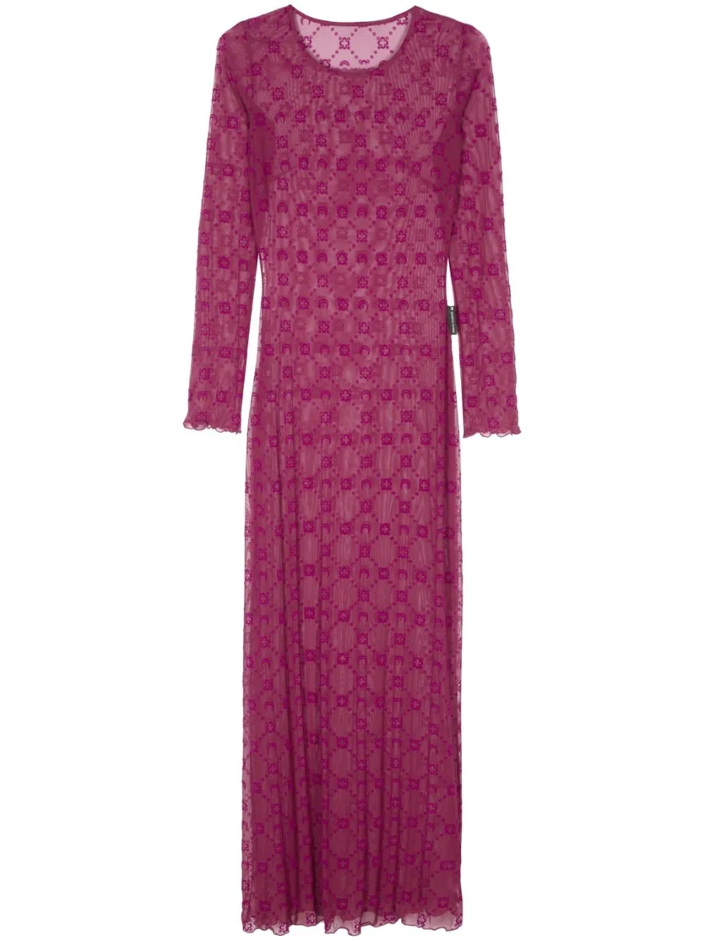 Marine Serre Moonogram mesh maxi dress - Pink