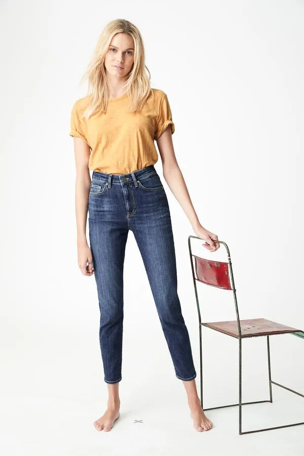 MAVI - STAR HIGH RISE MOM JEAN in Dark Vintage Wash