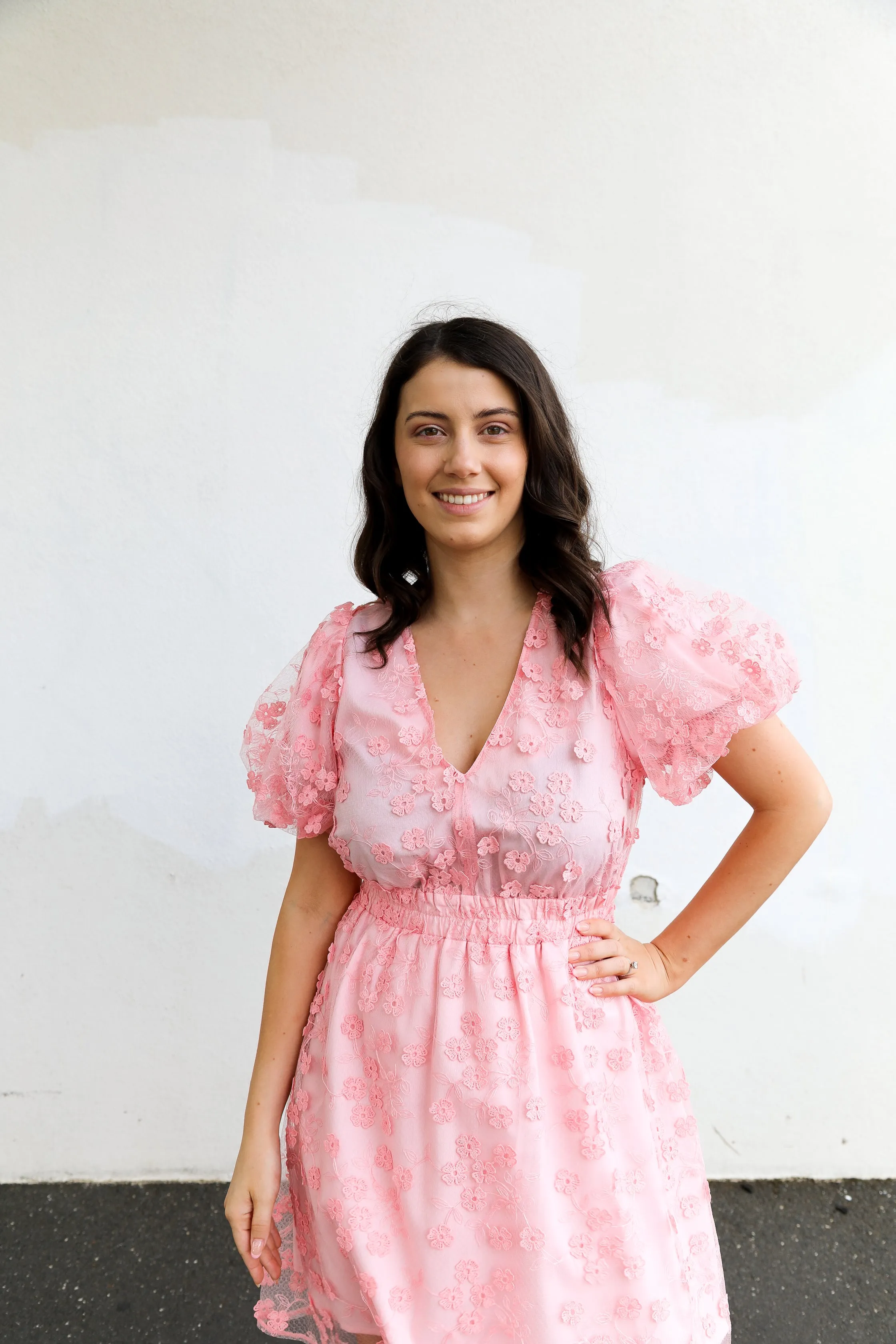 Meadows Dress (Pink Lace)