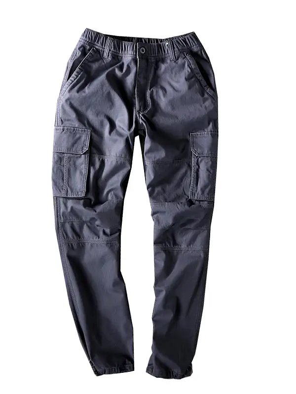 Men's loose trousers multi-pocket straight casual pants men