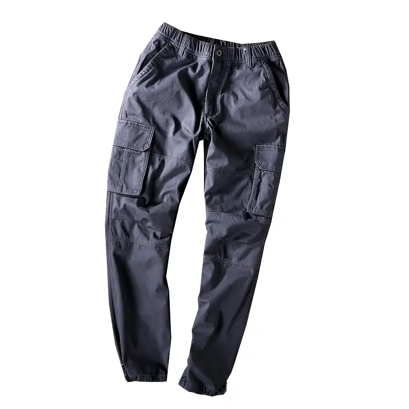 Men's loose trousers multi-pocket straight casual pants men