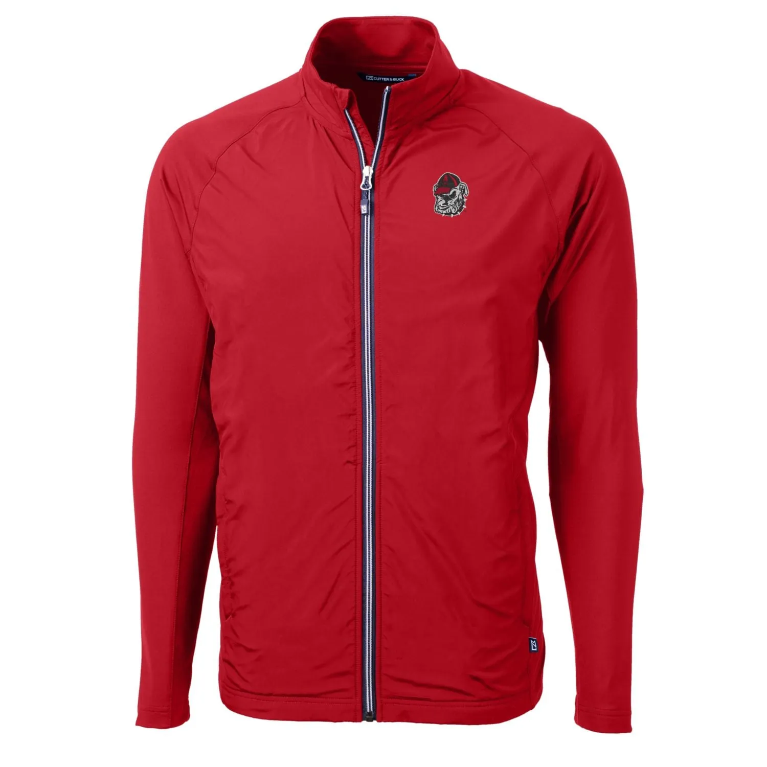 Men's Cutter & Buck Red Georgia Bulldogs Big & Tall Adapt Eco Knit Hybrid Recycled Full-Zip Jacket