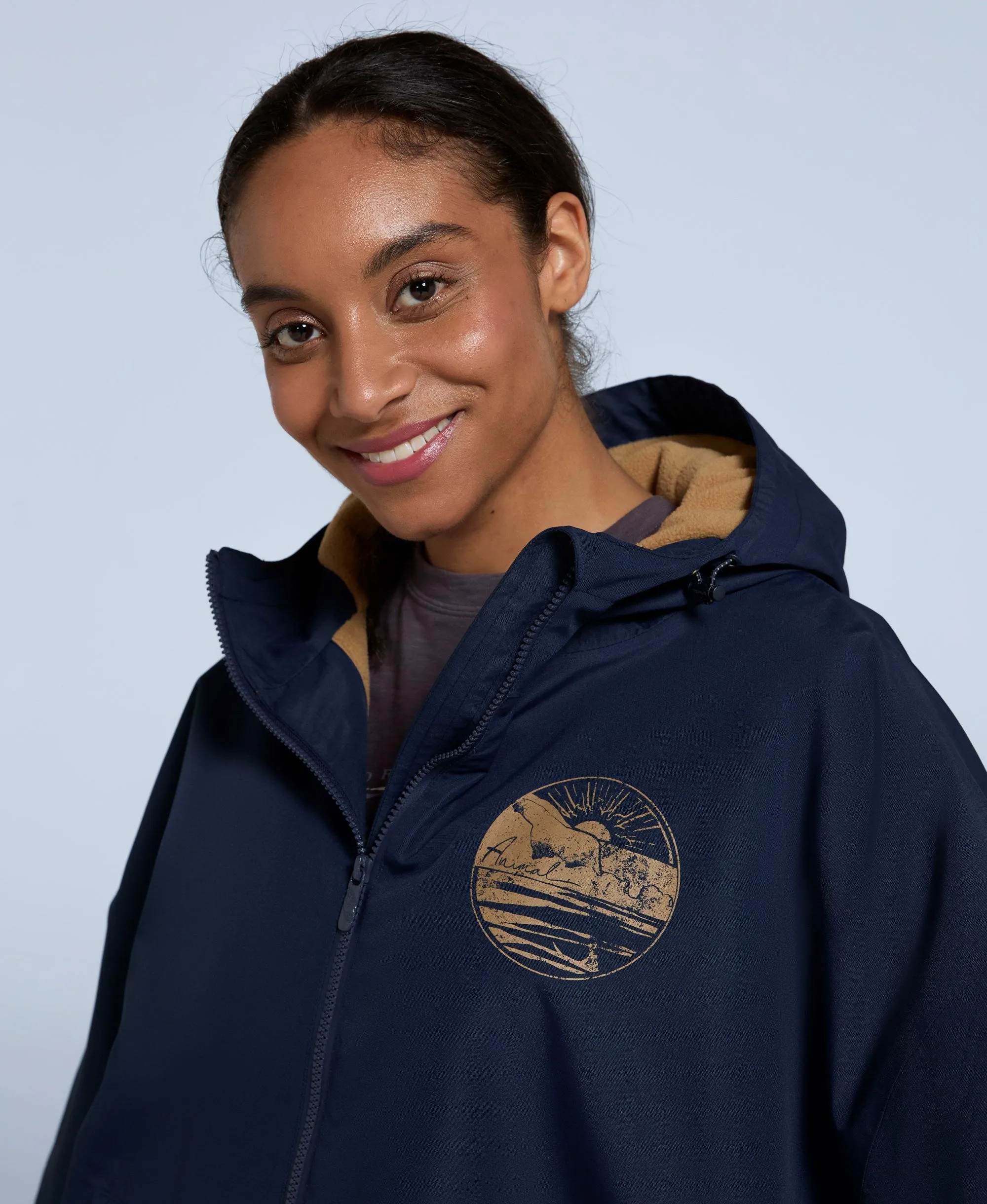 Misty Womens Fleece Lined Parka - Navy