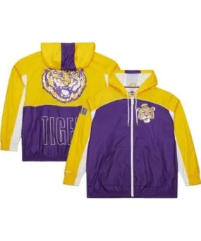 Mitchell & Ness Men's NCAA LSU Tigers Big Shot Premium Full-Zip Windbreaker