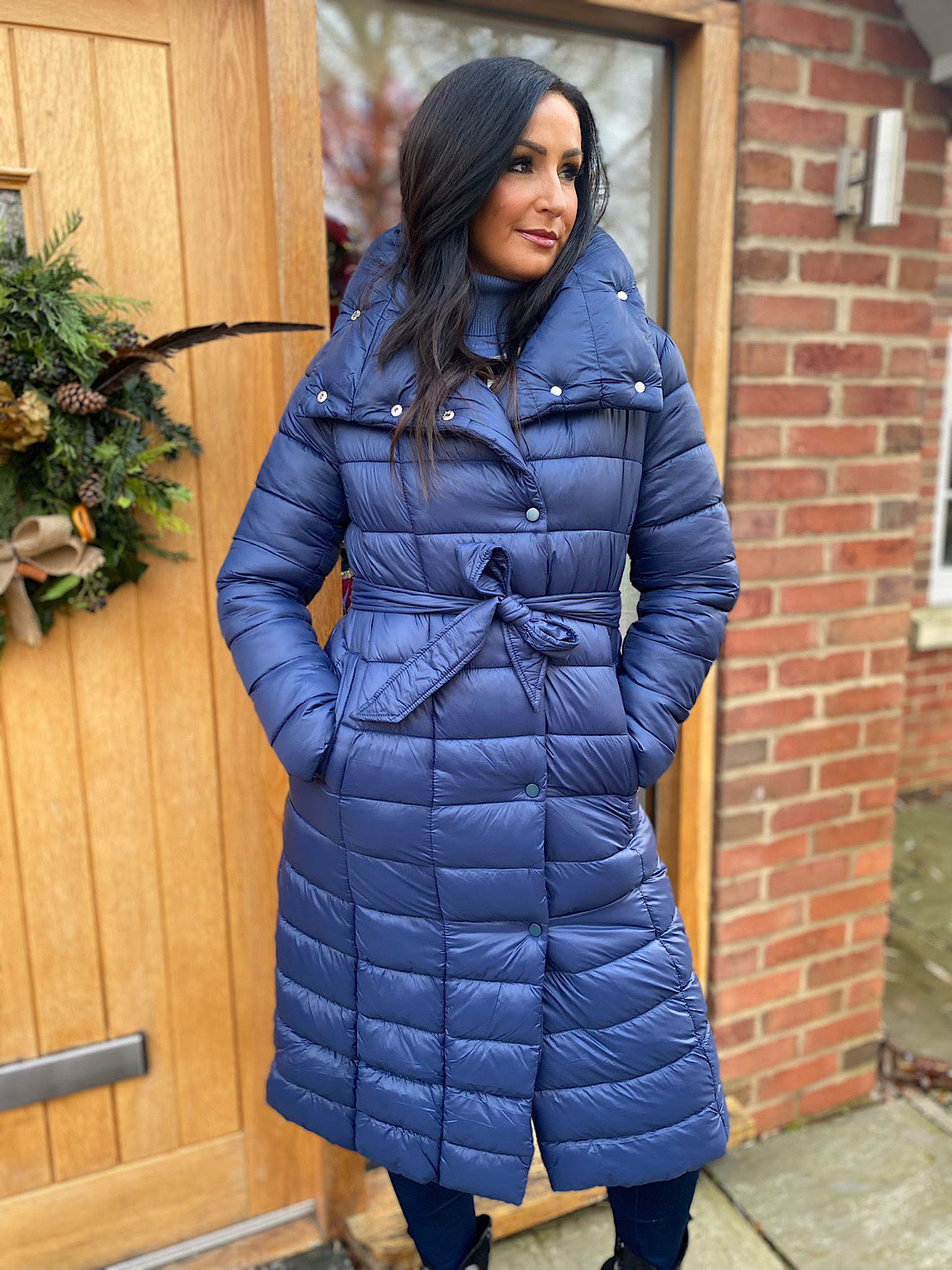 Navy Puffer Coat Alice