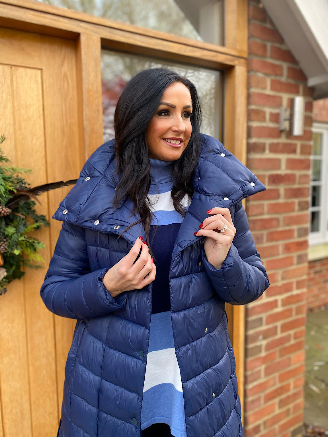 Navy Puffer Coat Alice