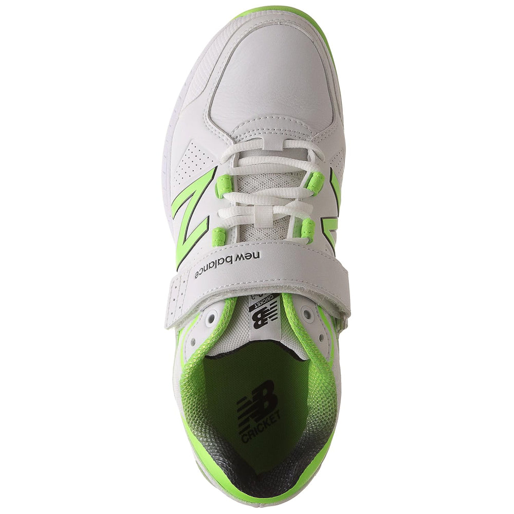 New Balance Men's Spike Cricket Shoe (White/Fluo Green)