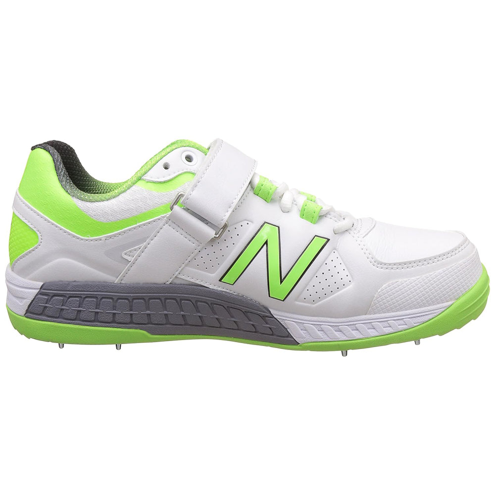 New Balance Men's Spike Cricket Shoe (White/Fluo Green)