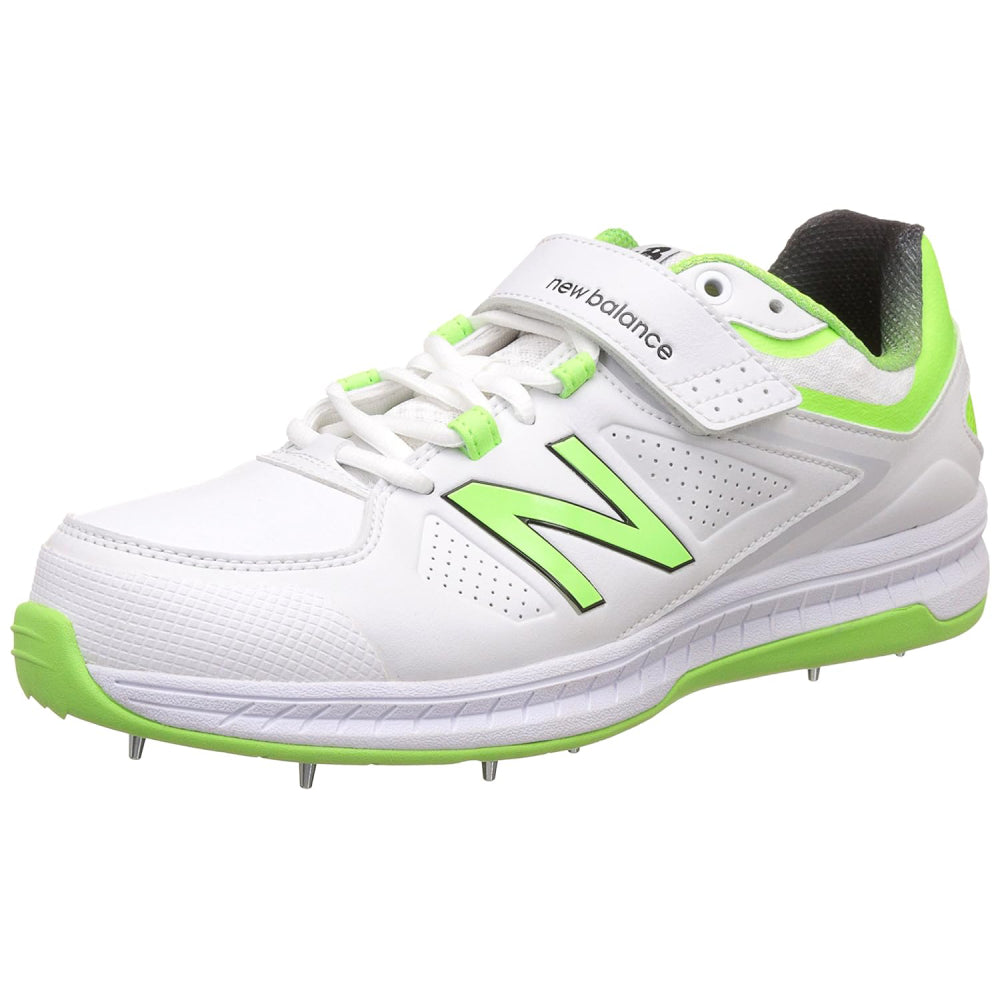 New Balance Men's Spike Cricket Shoe (White/Fluo Green)