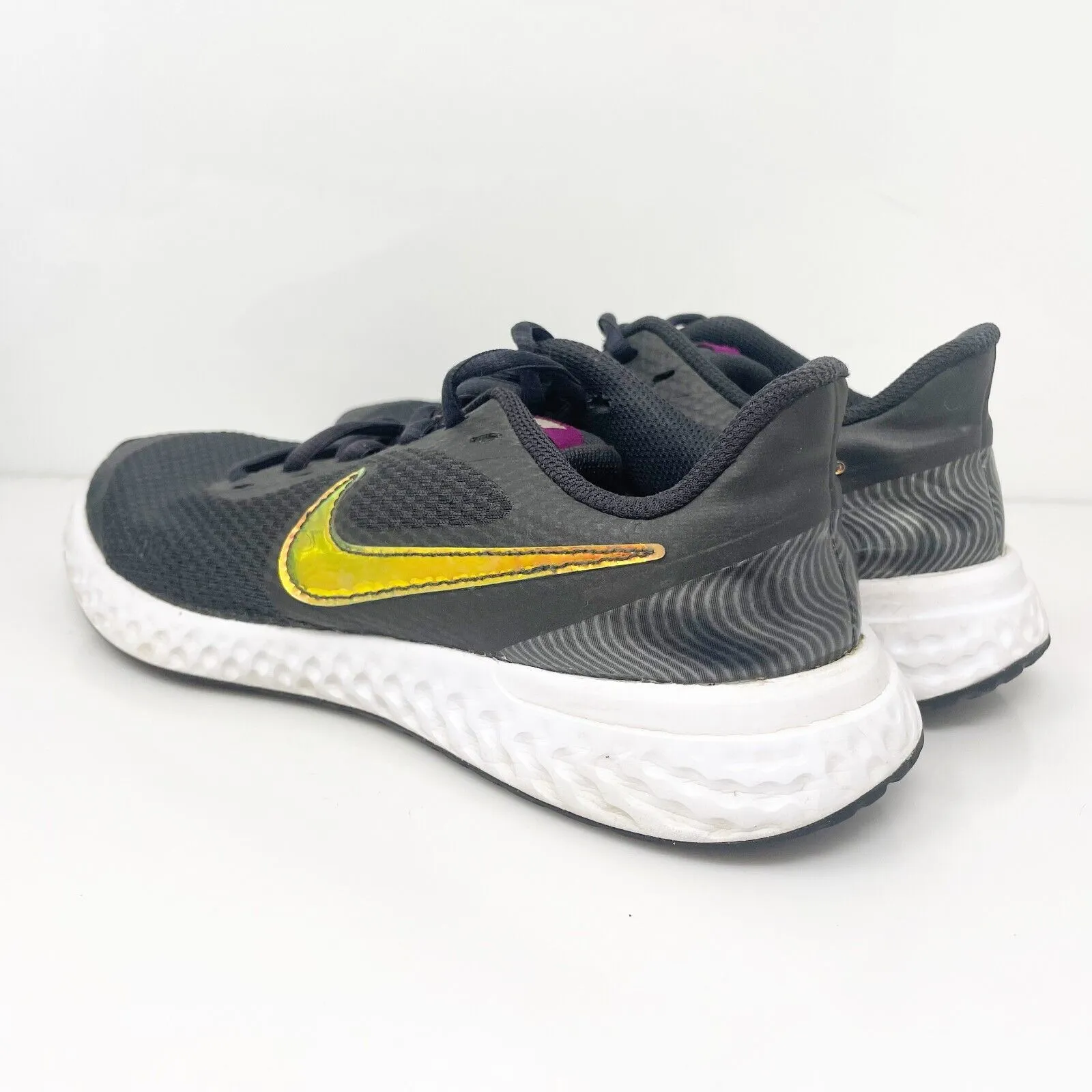 Nike Boys Revolution 5 Power CW3263-001 Black Running Shoes Sneakers Size 6Y