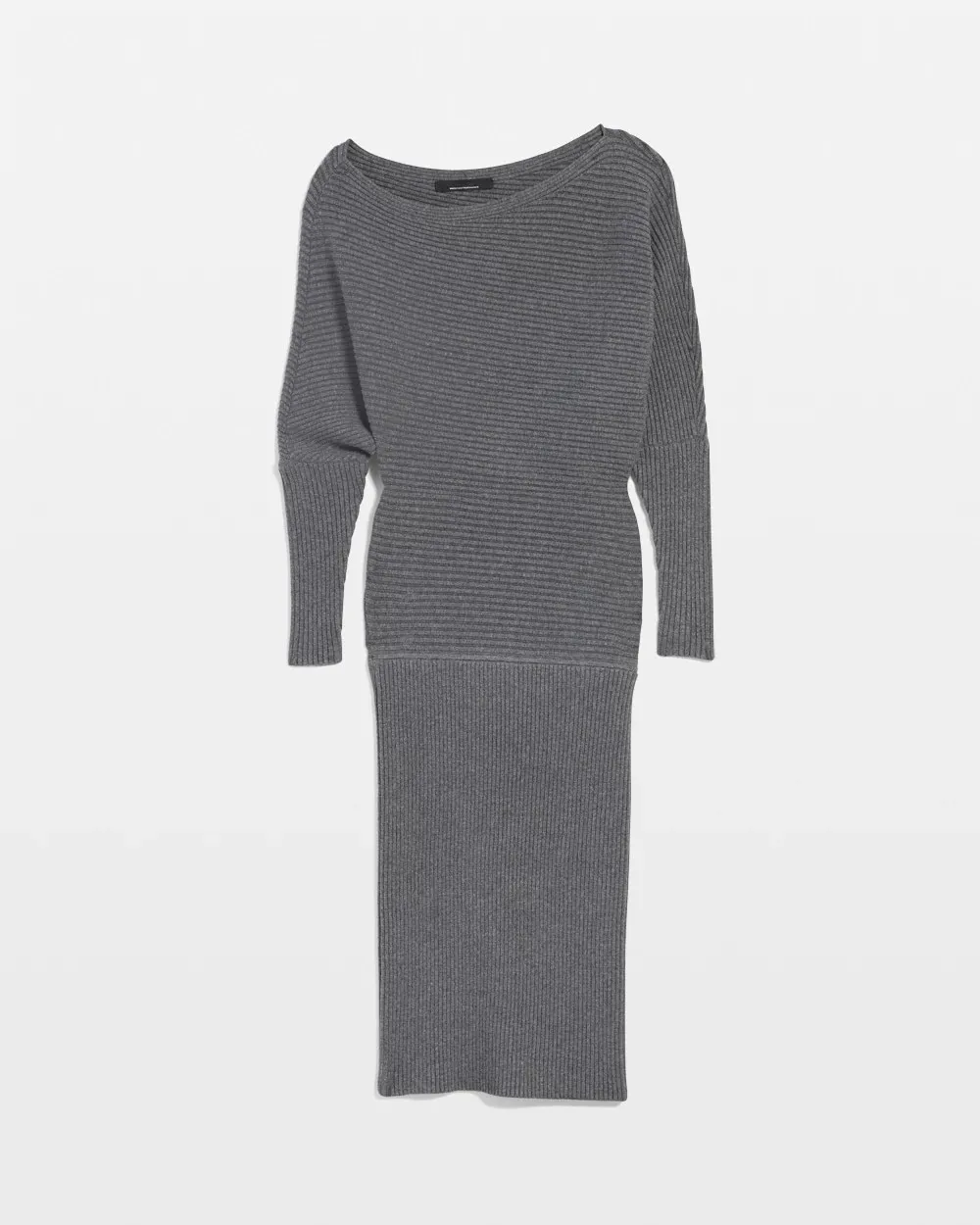 Off-Shoulder Ribbed Sweater Dress