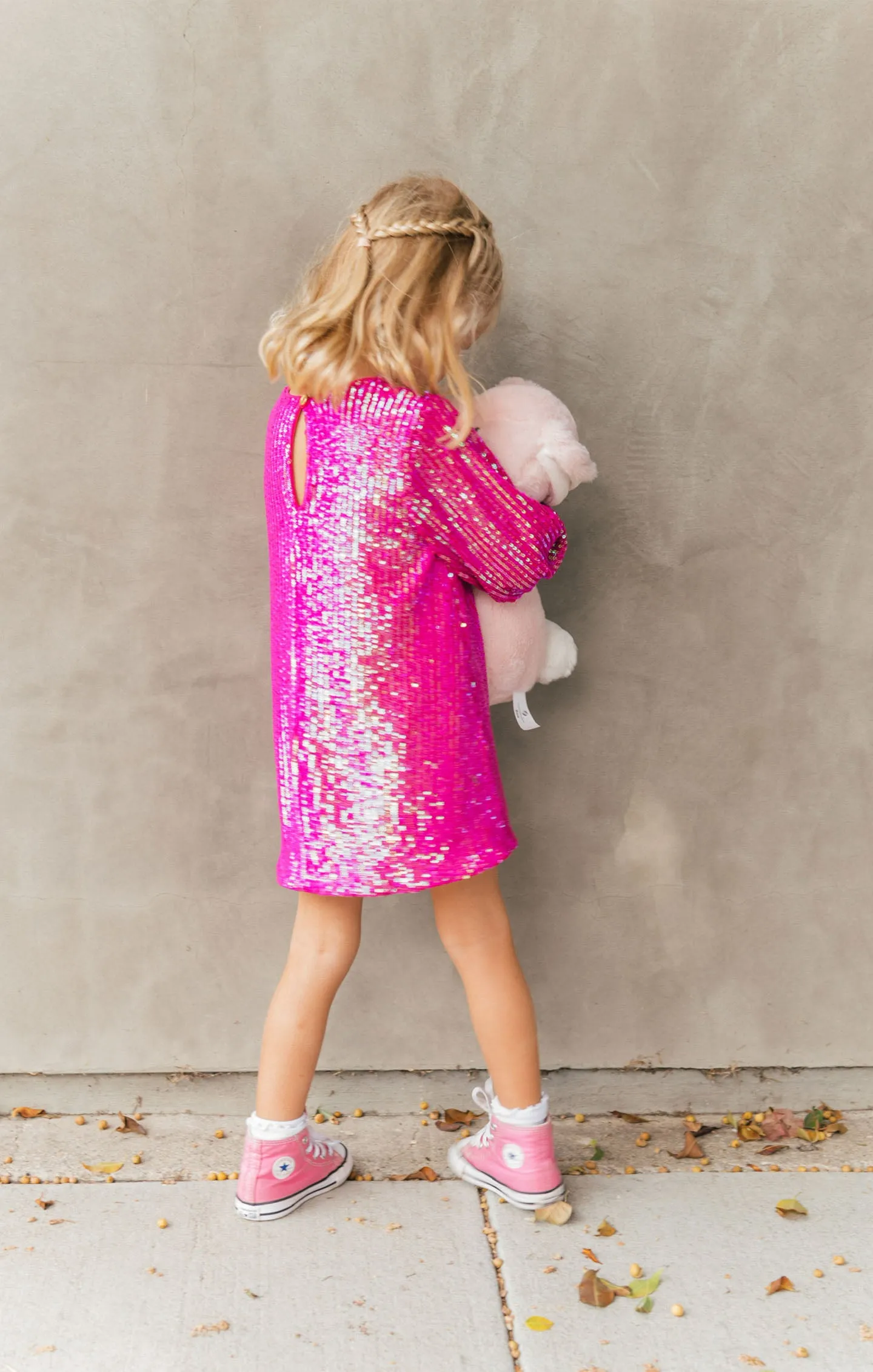 Once Upon A Time Dress ~ Pink Disco Sequins