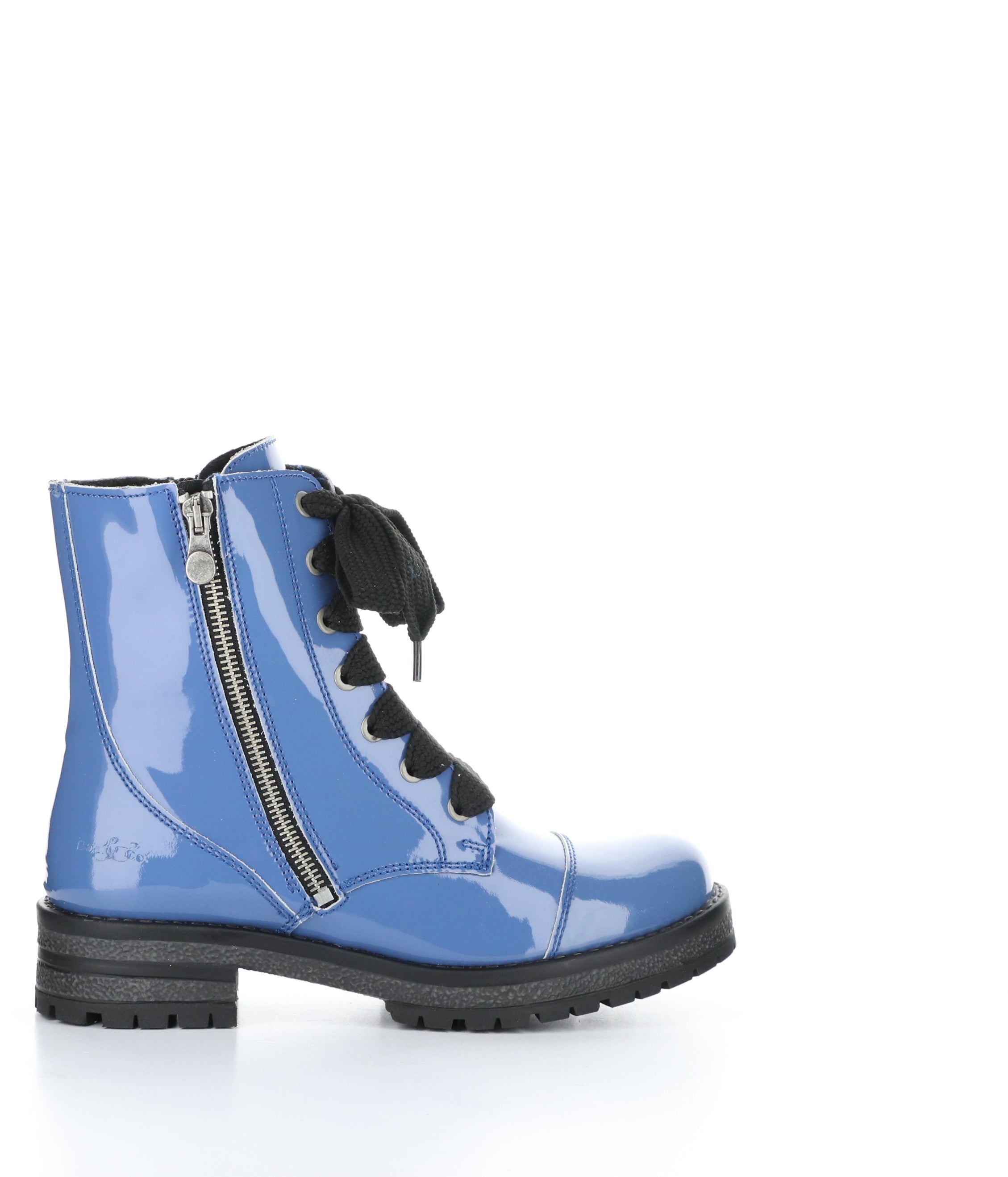 PAULIE PERRY BLUE Round Toe Boots