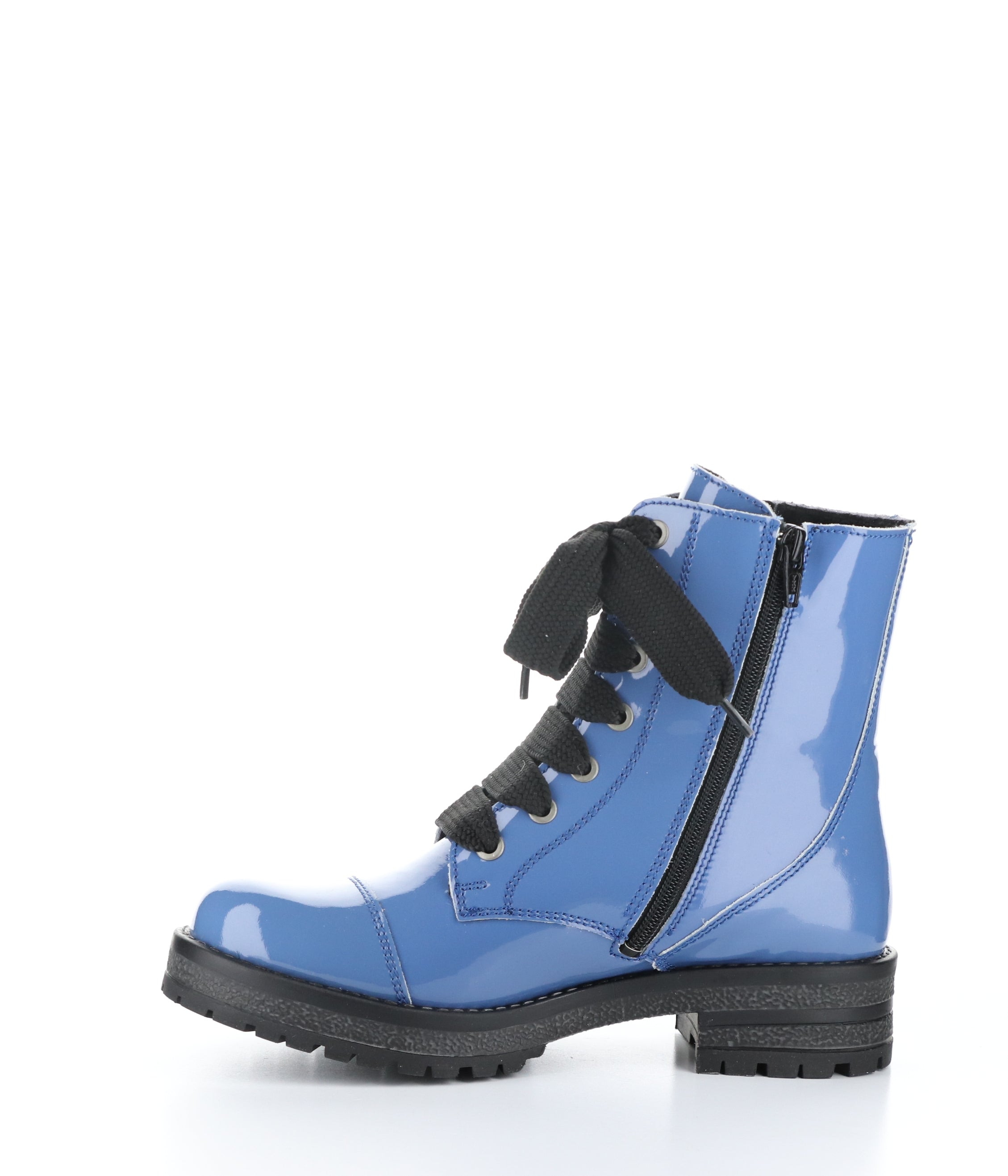 PAULIE PERRY BLUE Round Toe Boots