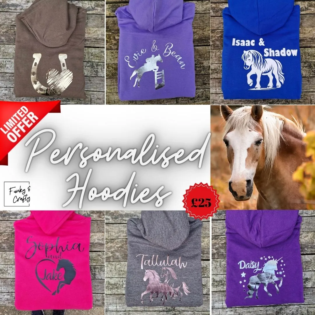 Personalised Equestrian Hoodie Kids - Vaulting Design