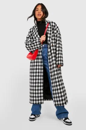 Petite Boucle Dogtooth Longline Coat