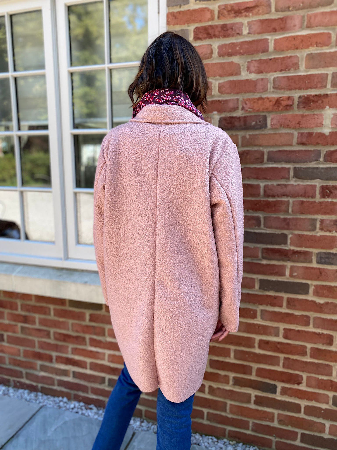 Pink Boucle Button Up Jacket Gigi