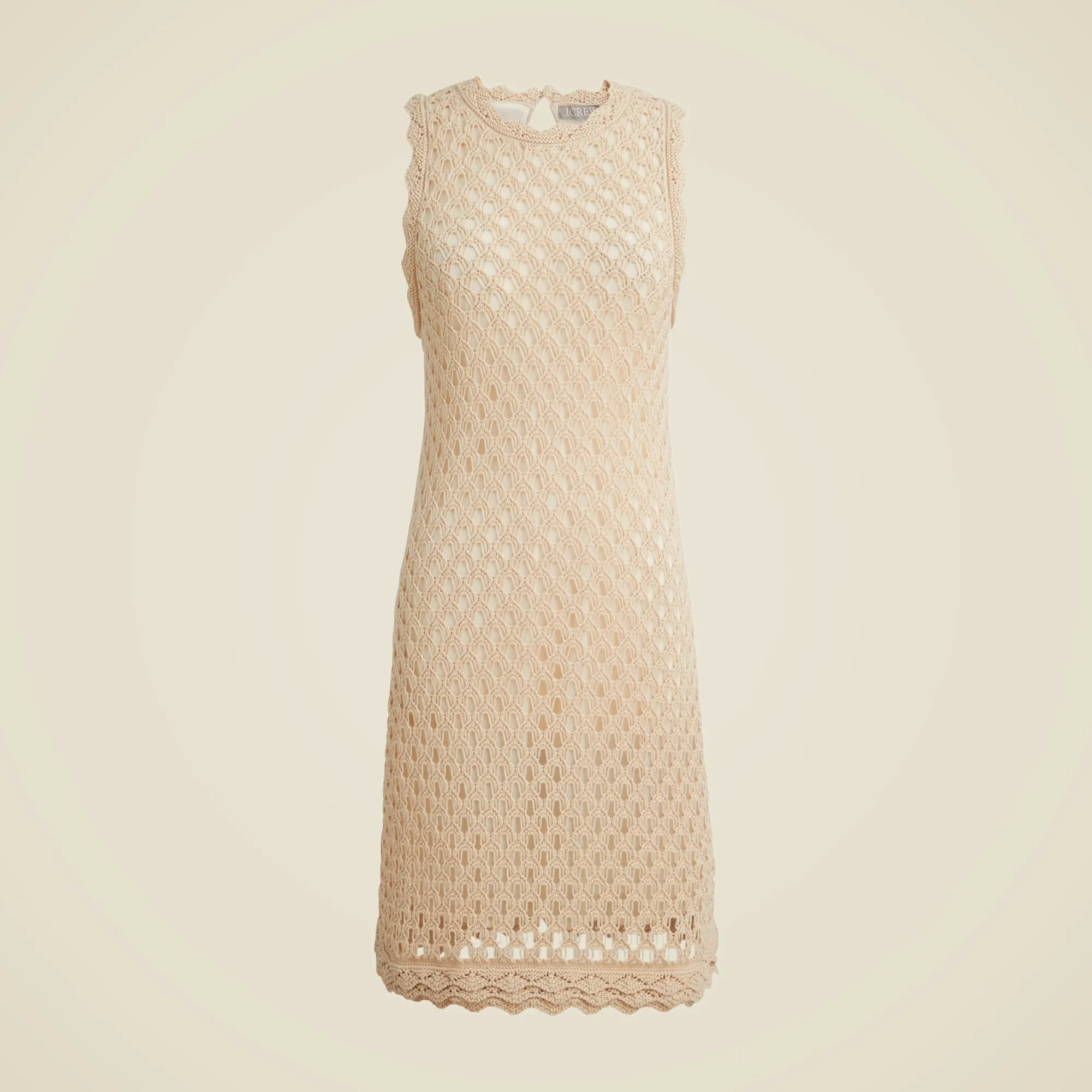 Pointelle sleeveless sweater-dress