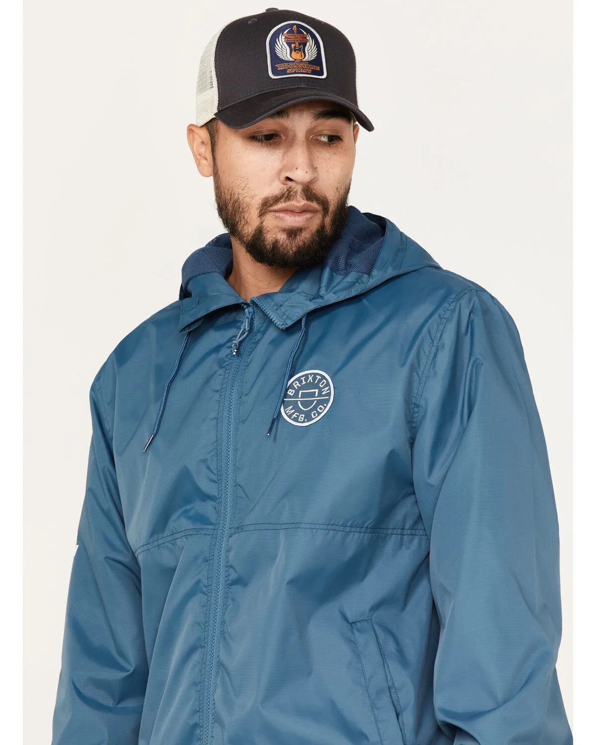 Product Name:  Brixton Men's Claxton Crest Logo Graphic Hooded Zip Jacket