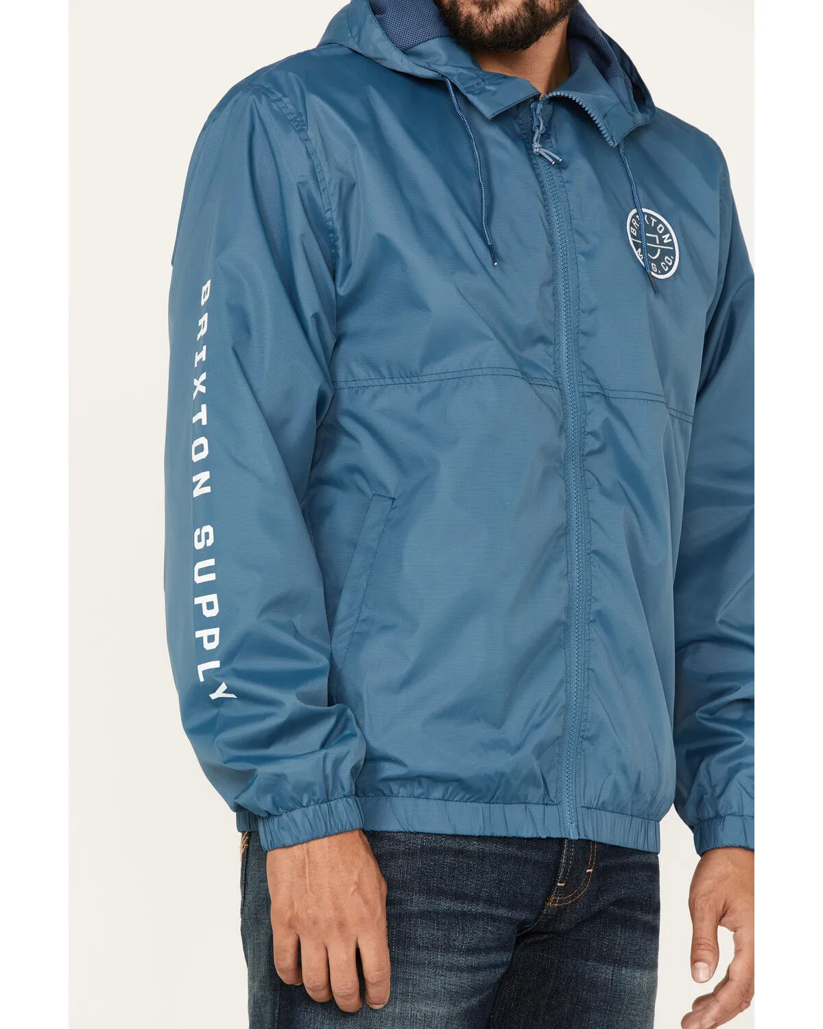 Product Name:  Brixton Men's Claxton Crest Logo Graphic Hooded Zip Jacket