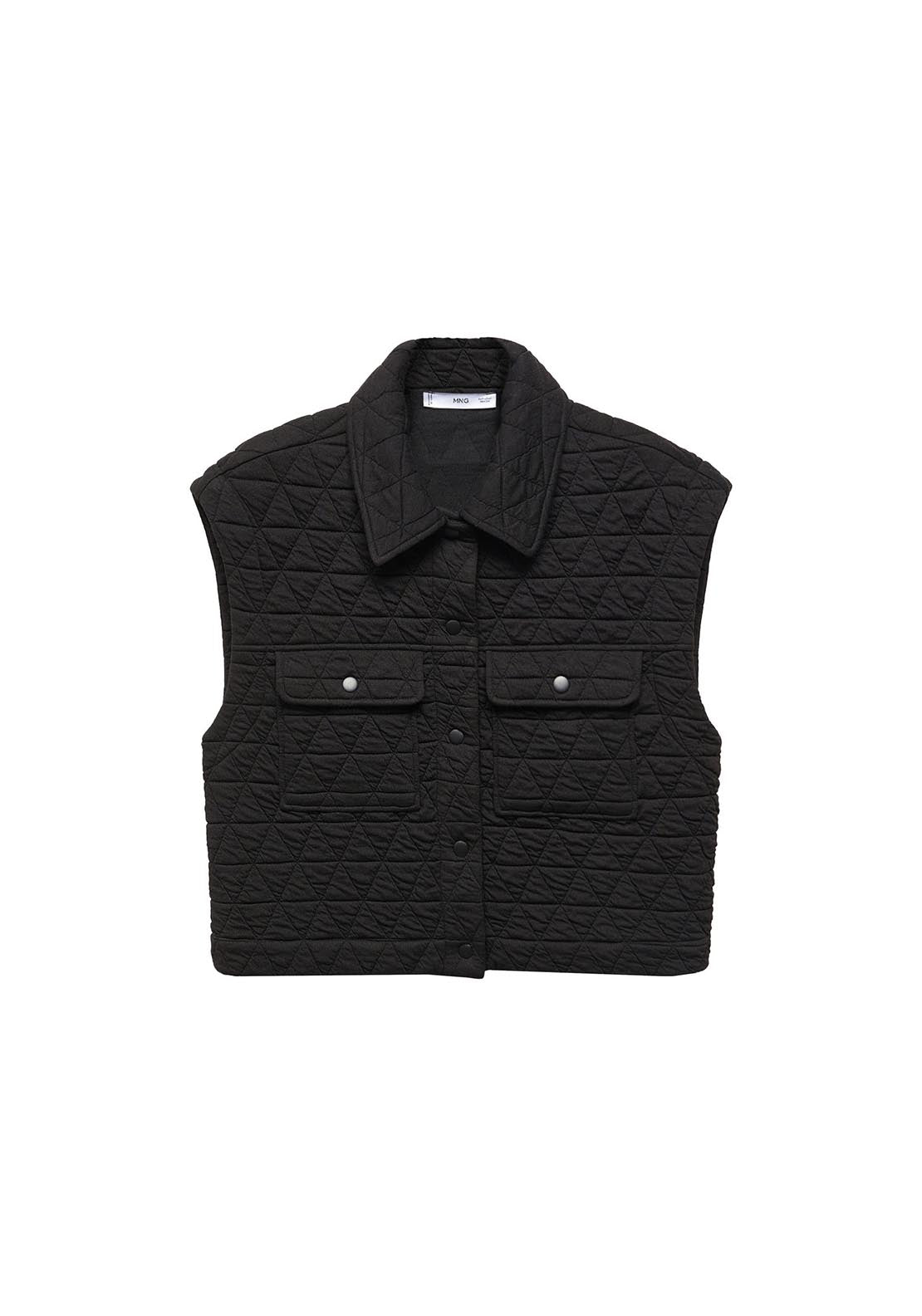 Quilted gilet with buttons