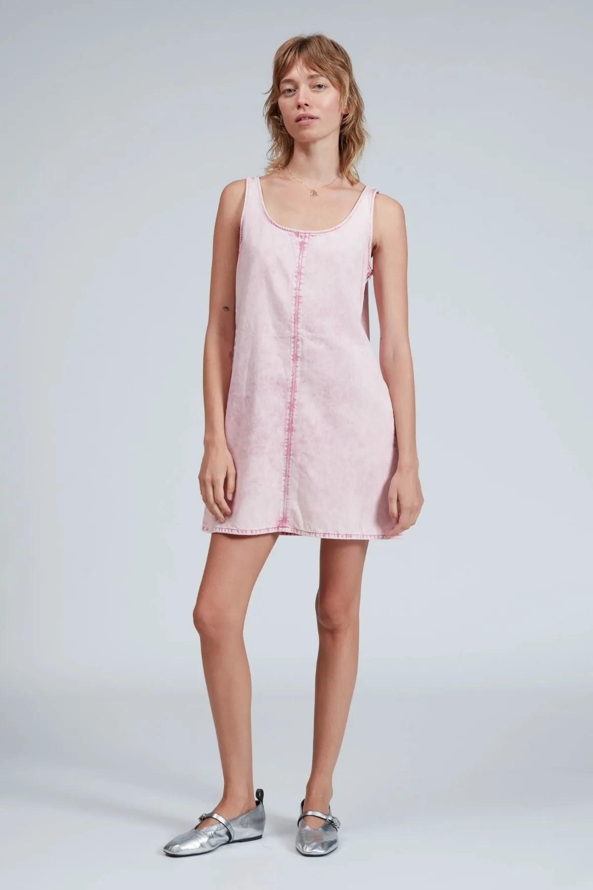 Rag & Bone Kimmie Denim Dress - Pink Acid