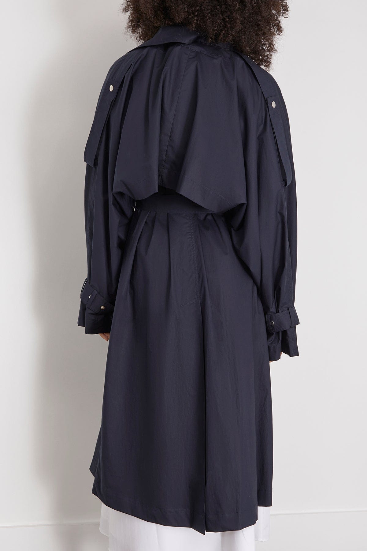 Rain Coat in Blue Black