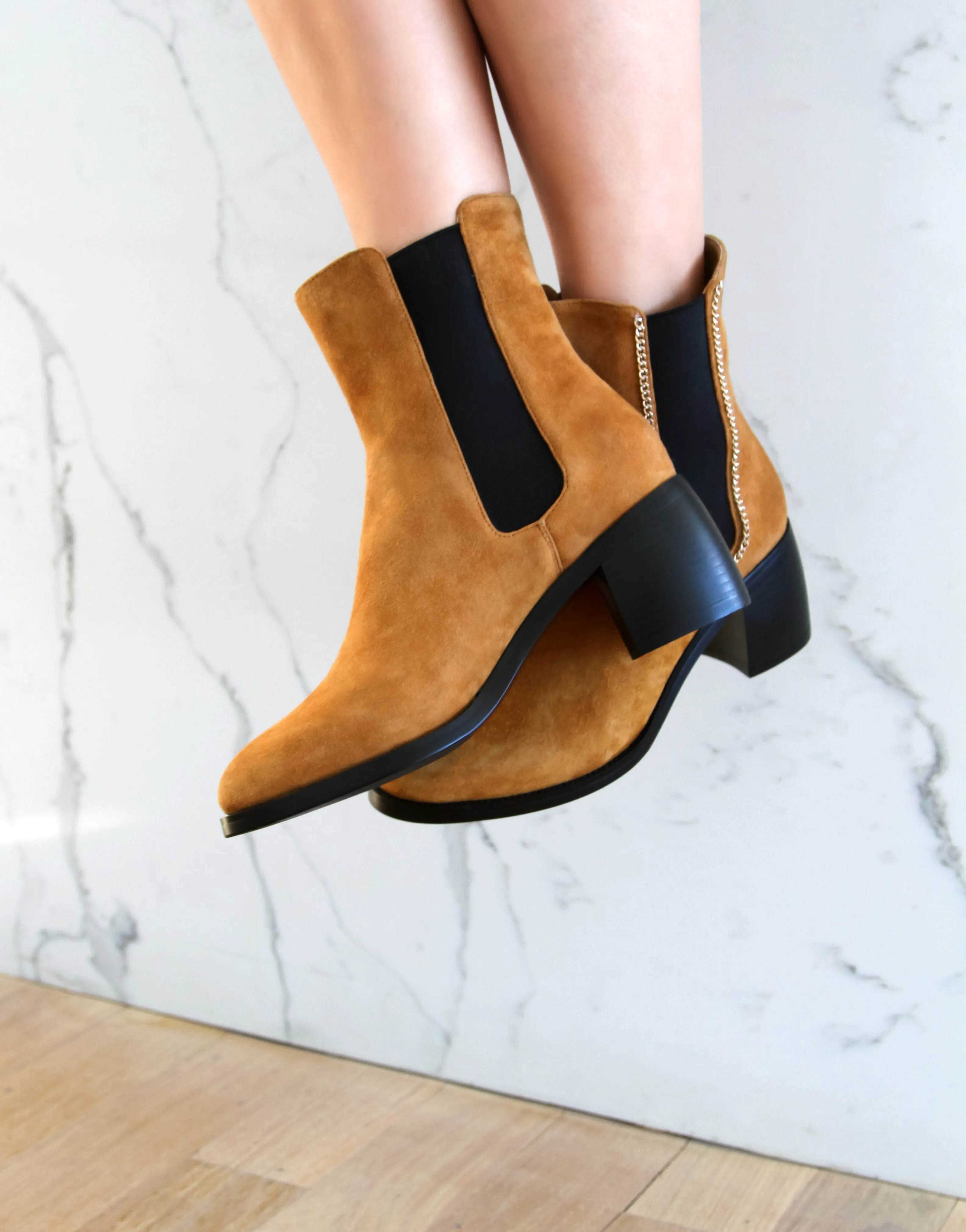 Remember Tonight Suede Chelsea Boot - Camel FINAL SALE