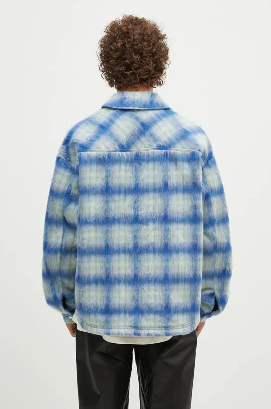 Represent shirt jacket Textured Overshirt blue color MLM2160.196