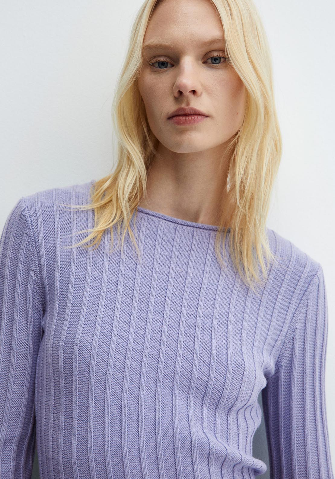 Ribbed knit sweater