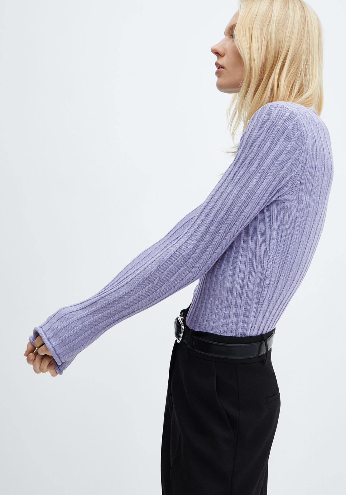 Ribbed knit sweater