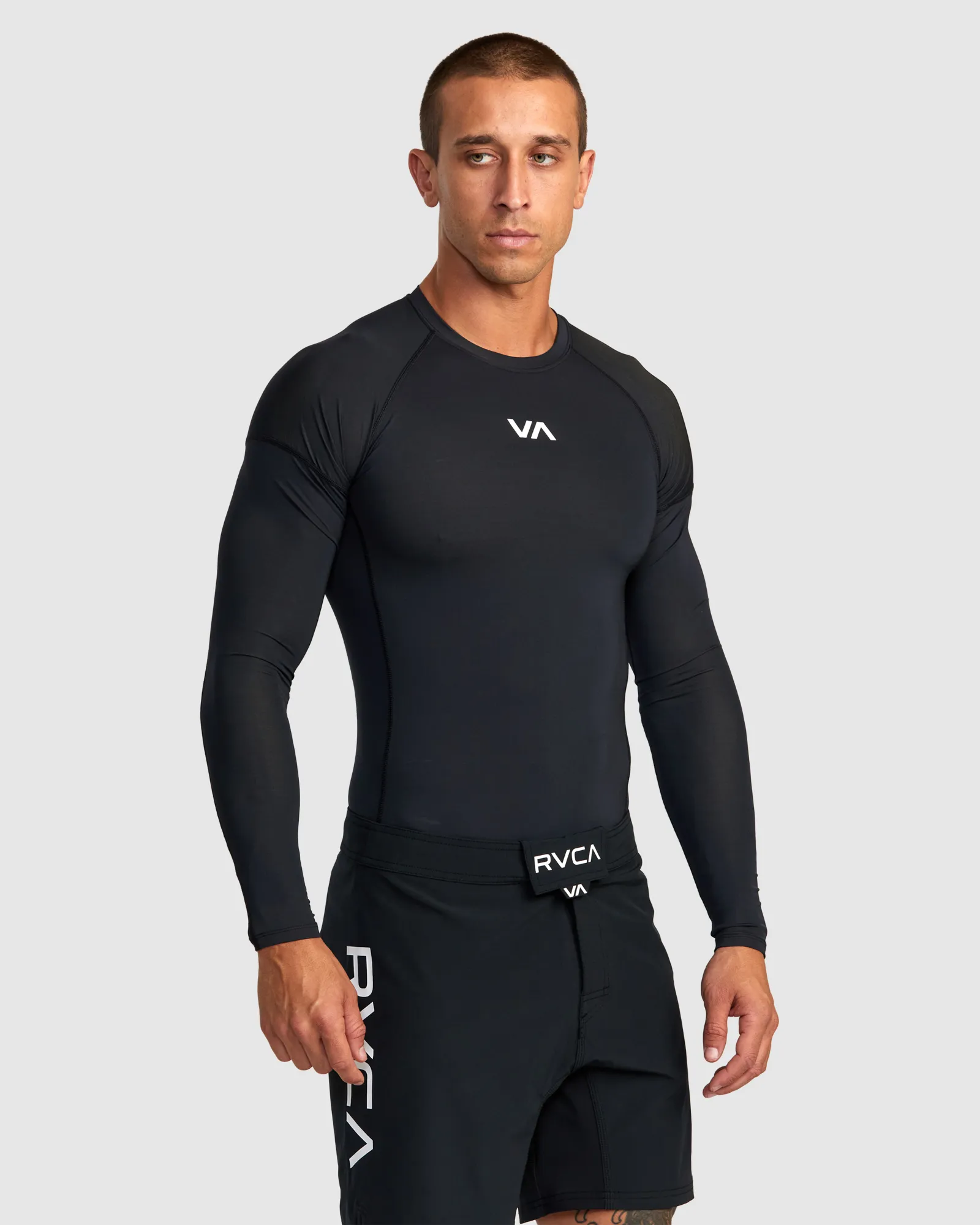 Rvca Sport Rashguard Ls - Black | SurfStitch