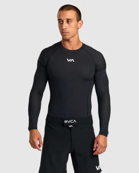 Rvca Sport Rashguard Ls - Black | SurfStitch