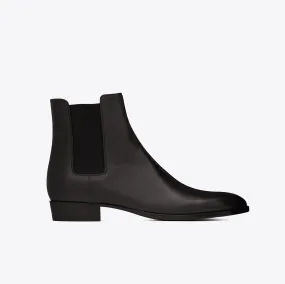 Saint Laurent- bottines Wyatt en cuir lisse