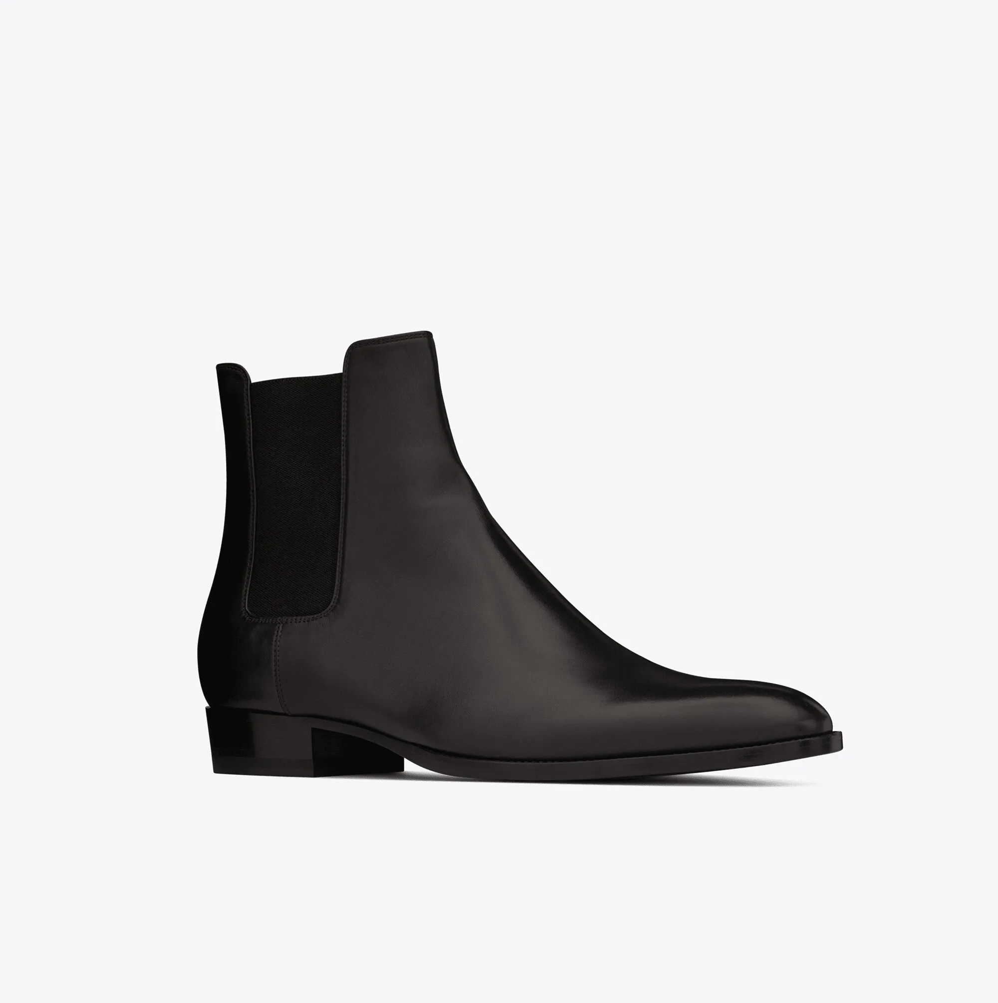 Saint Laurent- bottines Wyatt en cuir lisse