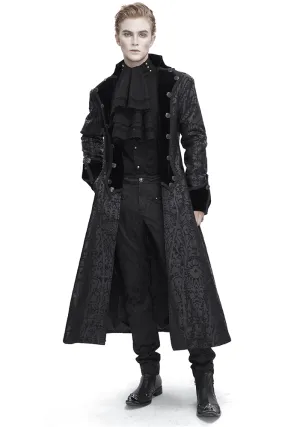 SALE of Vintage Gothic Double-Breasted Lapel Long Trench Coat for Men - UK