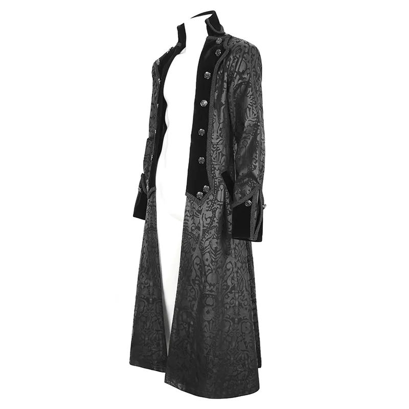 SALE of Vintage Gothic Double-Breasted Lapel Long Trench Coat for Men - UK