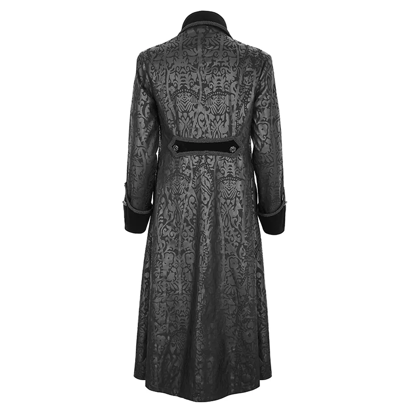 SALE of Vintage Gothic Double-Breasted Lapel Long Trench Coat for Men - UK