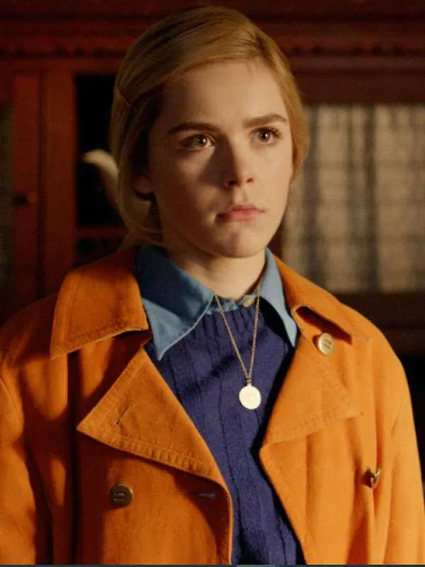 Sally Draper Mad Men Orange Trench Coat - New American Jackets