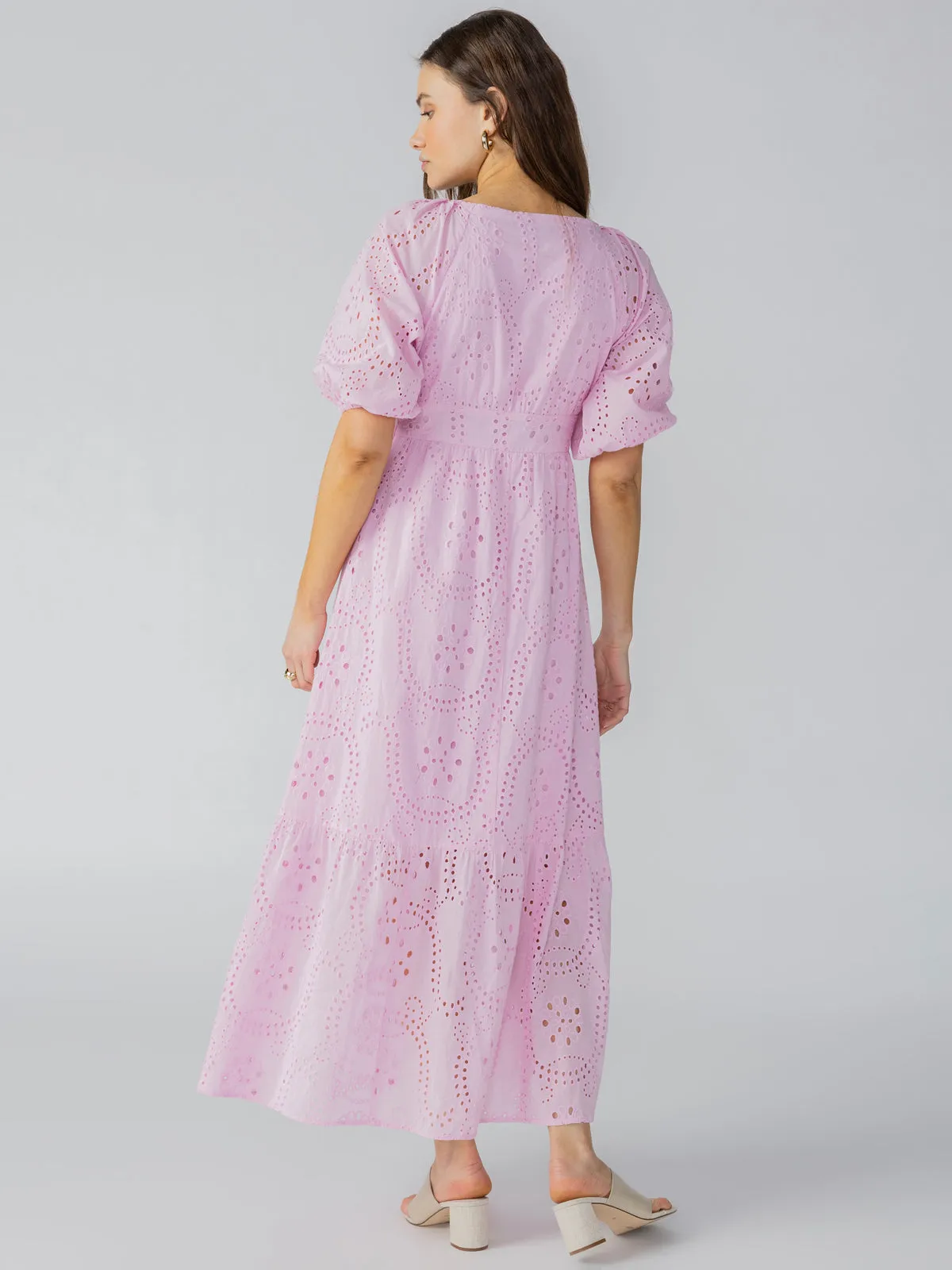 Sanctuary Maxi Eyelet Dress | Pink