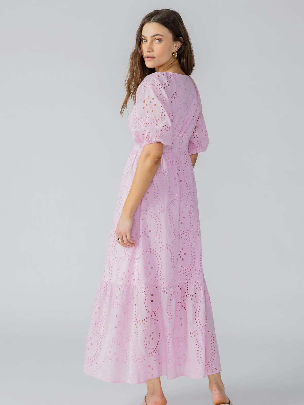 Sanctuary Maxi Eyelet Dress | Pink