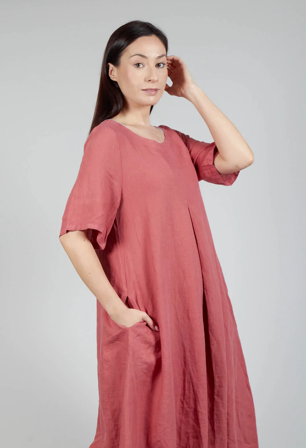 Short Sleeve Dress in Terracotta