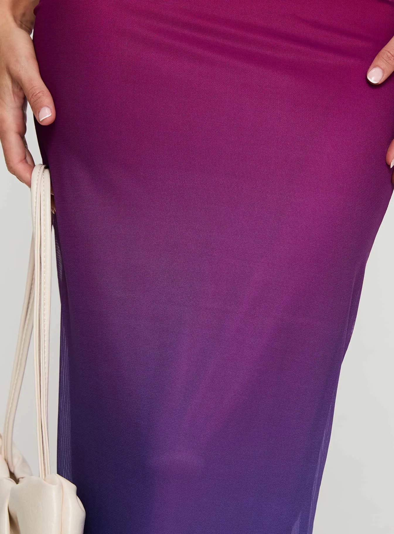 Stolen Love Strapless Maxi Dress Pink / Purple Ombre