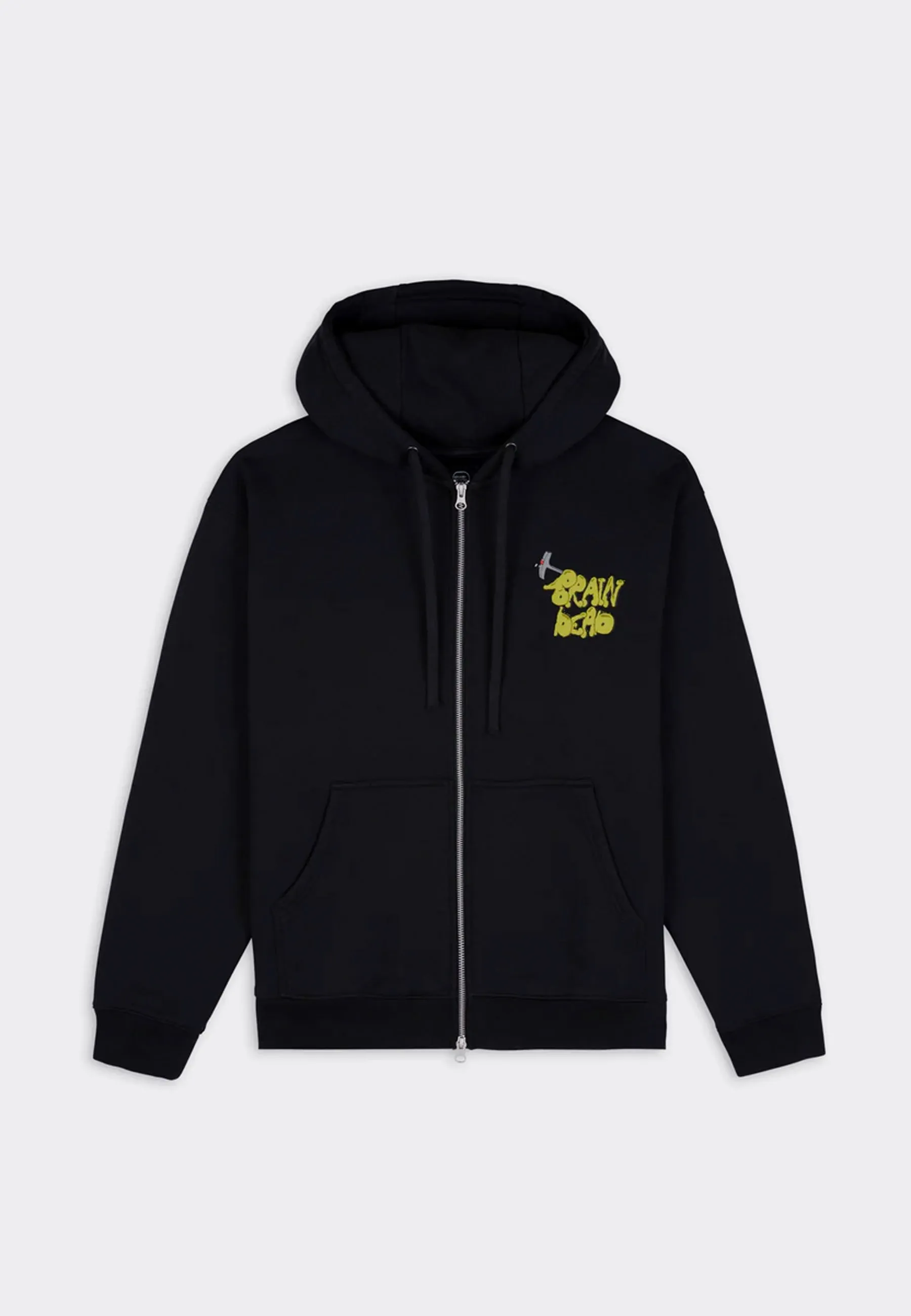 Stoned Head Zip Hoodie - Black